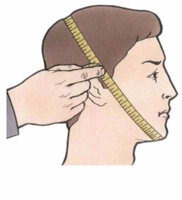 ilustrație circumferință verticală a capului